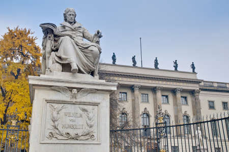 Humboldt-Universitat zu Berlin (Berlin&#039;s Humboldt University) named in honor of its founder, Germanyのeditorial素材