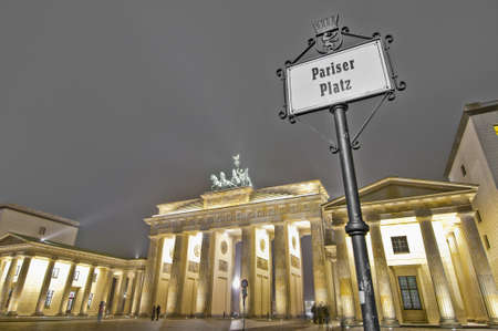 The Pariser Platz (Paris Square) on the east side of the Brandenburg Gate at Berlin, Germanyのeditorial素材