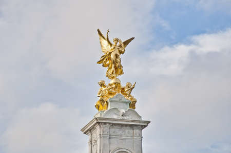 Queen Victoria Memorial in front of Buckingham Palace at London, Englandの写真素材