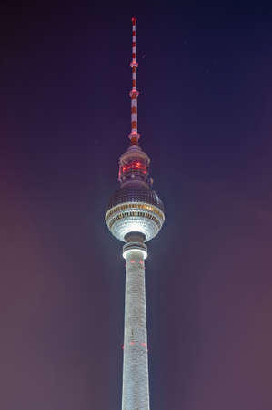 Fernsehturm (Television Tower) located at Alexanderplatz in Berlin, Germanyのeditorial素材