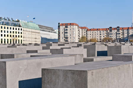 The Denkmal fur die Juden ermordeten Europe (Memorial to the Murdered Jews of Europe), also known as Holocaust-Memorial Mahnmal at Berlin, Germanyのeditorial素材