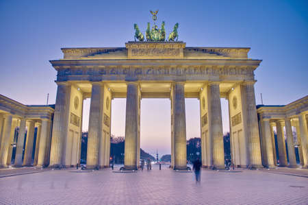 The Brandenburger Tor (Brandenburg Gate) is the ancient gateway to Berlin, Germanyの写真素材