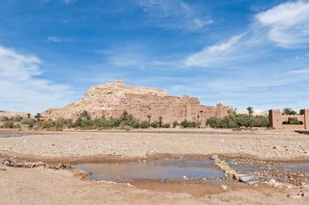 Ounila river as seen near Ait Ben Haddou, Moroccoのeditorial素材