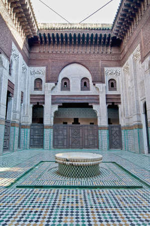 Bou Inania Madrasa school at Meknes, Moroccoのeditorial素材