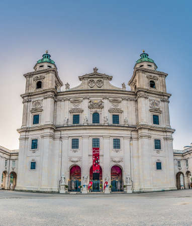 The Salzburg Cathedral (Salzburger Dom) is a 17th century baroque cathedral dedicated to Saint Rupert at Salzburg, Austriaのeditorial素材