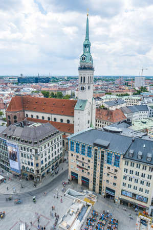 Saint Peter church located in Munich, Germanyのeditorial素材