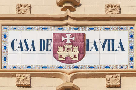 Ancient city-hall building located in Sitges, Spainのeditorial素材