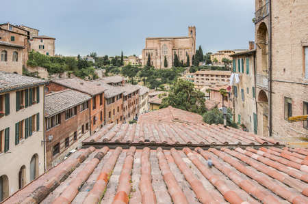 Santa Caterina church located in Siena, Tuscany, Italy.の写真素材