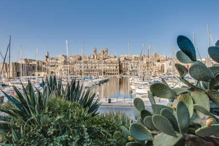 Dockyard Creek in Vittoriosa (Birgu), Maltaの写真素材