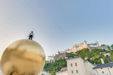 Kapitelplatz square located at Salzburg, Austriaのeditorial素材