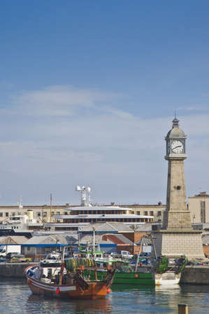 Clock pier located near Barceloneta at Barcelona, Spainの写真素材
