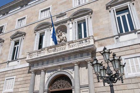 Generalitat Palace located at Sant Jaume Square in Barcelona, Spainのeditorial素材