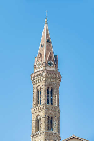 The Badia Fiorentina, an abbey and church home to the Fraternity of Jerusalem at Florence, Italyの写真素材