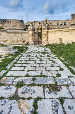 Fort Saint Elmo on the seaward shore of the Sciberras Peninsula in Valletta, Maltaのeditorial素材