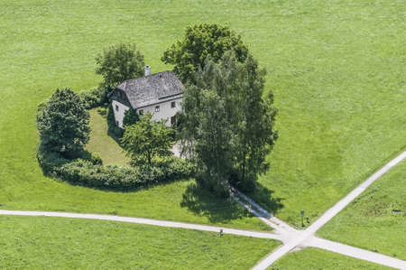 Herb keeper's cottage below the fortress of Salzburg, Austriaの写真素材