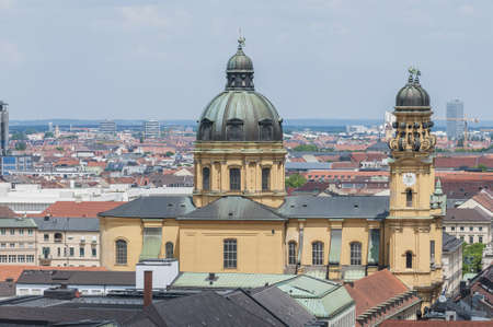 The Theatine Church of St. Cajetan (Theatinerkirche St. Kajetan), a Catholic church in Munich, founded by Elector Ferdinand Maria and his wife, Henriette Adelaide of Savoy.の写真素材