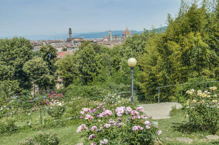 Giardino delle rose (The Rose Garden) is a park in Florence Oltrarno, Tuscany, Italy, created by architect Giuseppe Poggi in 1865.の写真素材
