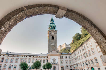 Saint Peter's Archabbey located at Salzburg, Austriaの写真素材