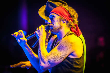 BARCELONA - SEP 22: Spanish singer Macaco performs at the Hard Rock Rocks La Merce concert within La...