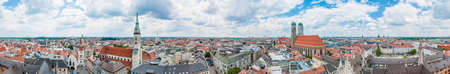 General view of Munich as seen from the Neues Rathaus tower.の写真素材