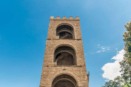 Torre San Niccolo located at Piazza Giuseppe Poggi in Florence, Italyの写真素材