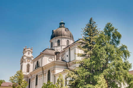 University Church (Kollegienkirche) located at Salzburg, Austriaの写真素材