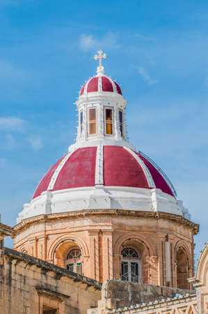 Parish church of Saint Peter in Marsaxlokk, Maltaの写真素材