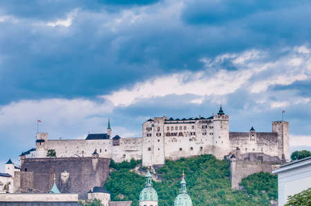 Hohensalzburg Castle (Festung Hohensalzburg) literally "High Salzburg Fortress" at Salzburg, Austriaのeditorial素材
