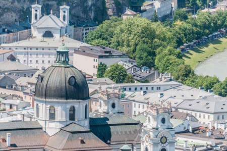 University Church (Kollegienkirche) located at Salzburg, Austriaの写真素材