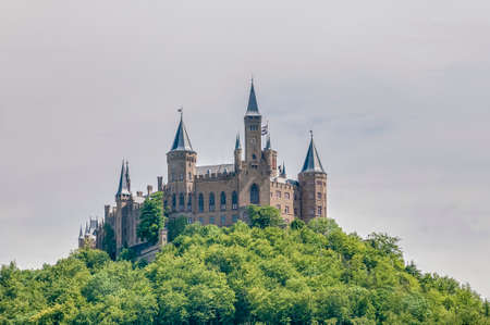 Hohenzollern Castle (Burg Hohenzollern) at the swabian region of Baden-Wurttemberg, Germanyのeditorial素材