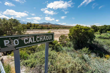 Calchaqui River along Calchaqui Valleys in Salta Province, northern Argentinaの写真素材