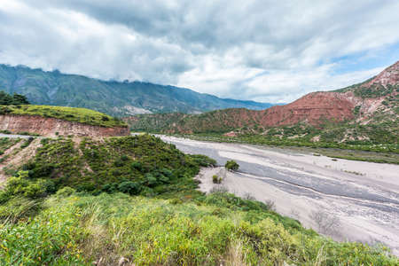 Bishop Slope (Cuesta del Obispo) along famous Route 40 in its section through the northern province of Salta, Argentina.の写真素材