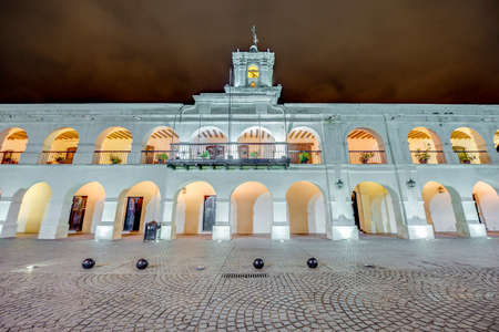 The Salta Cabildo, a colonial building in Salta, Argentinaのeditorial素材