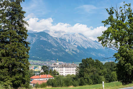 Ambras Castle (Schloss Ambras) a Renaissance sixteenth century castle and palace located in the hills above Innsbruck, Austria.のeditorial素材