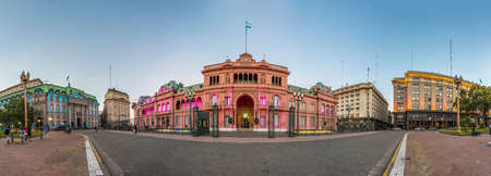 Casa Rosada building facade located at Mayo square in Buenos Aires, Argentina.のeditorial素材