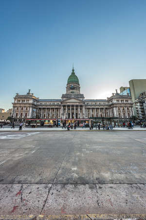 BUENOS AIRES, ARGENTINA - APR 08: The Congress of the Argentine Nation (Spanish: Congreso de la Nacion Argentina), the legislative branch of the government of Argentina on Apr 08, 2013 in Buenos Aires, Argentina.のeditorial素材