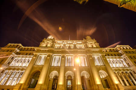 Tribunales Building facade in Buenos Aires, Argentinaのeditorial素材