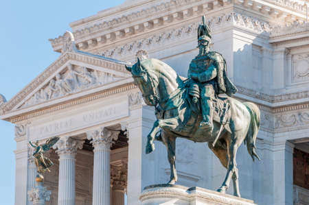 Monumento Nazionale a Vittorio Emanuele II (National Monument to Victor Emmanuel II) or Altare della Patria (Altar of the Fatherland) or "Il Vittoriano" built in honour of Victor Emmanuel in Rome, Italy.のeditorial素材