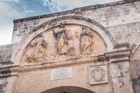 Main Gate city access to Mdina in Maltaの写真素材
