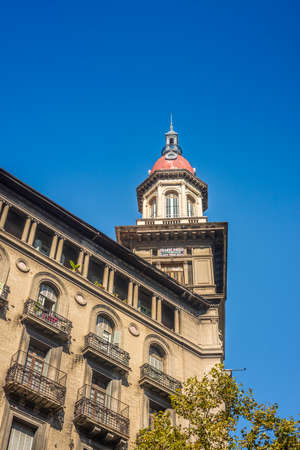 Inmobiliaria building facade near Congress Square in Buenos Aires, Argentina.のeditorial素材