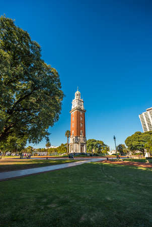 BUENOS AIRES, ARGENTINA - MAR 29: Monumental Tower located on Retiro neighborhood on Mar 29, 2013 in Buenos Aires, Argentina.のeditorial素材