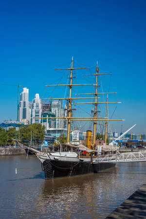 Puerto Madero, also known within the urban planning community as the Puerto Madero Waterfront district in Buenos Aires, Argentina.のeditorial素材