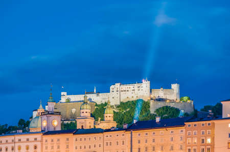 Hohensalzburg Castle (Festung Hohensalzburg) literally "High Salzburg Fortress" at Salzburg, Austriaのeditorial素材
