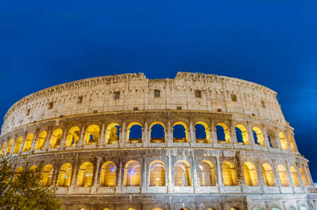 The Colosseum, or the Coliseum, originally the Amphitheatrum Flavium, an elliptical amphitheatre in Rome, Italyの写真素材