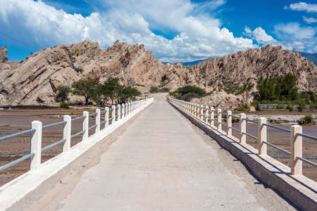 Las Flechas Gorge along famous Route 40 in its section through the northern province of Salta, Argentina.の写真素材