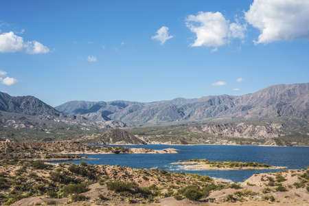 Potrerillos reservoir at LujÃ¡n de Cuyo Department in Mendoza, Argentinaの写真素材