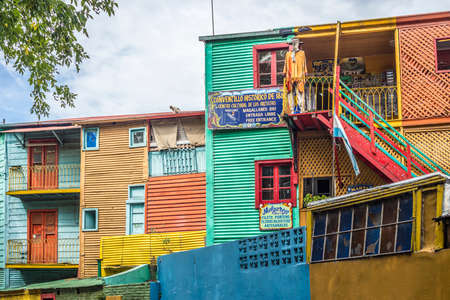 Colorful houses at Caminito street in La Boca, Buenos Aires, Argentinaのeditorial素材
