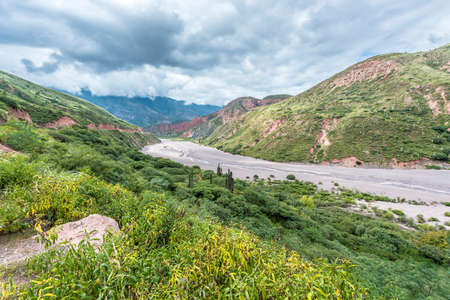 Bishop Slope (Cuesta del Obispo) along famous Route 40 in its section through the northern province of Salta, Argentina.の写真素材