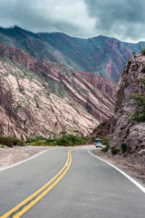 Quebrada de las Conchas along Route 68 near Cafayate city in Salta Province, northern Argentinaの写真素材
