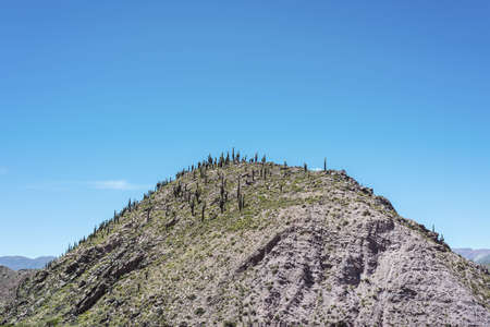 Tilcara village on the colourful valley of Quebrada de Humahuaca in Jujuy Province, northern Argentina.の写真素材